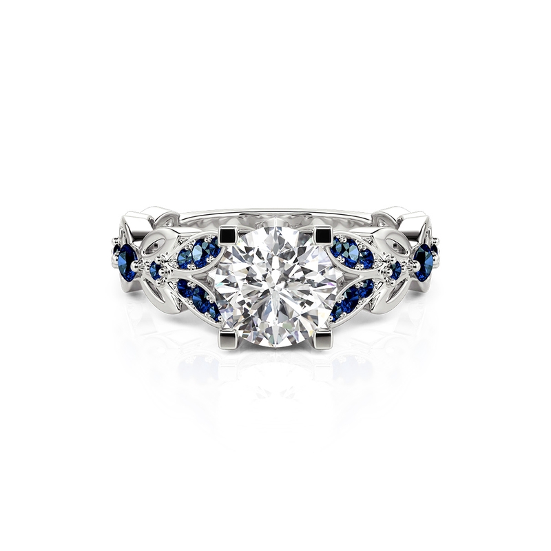 Jeulia Anillo Con Estilo Vintage Mariposa De Talla Redonda En Plata De Ley