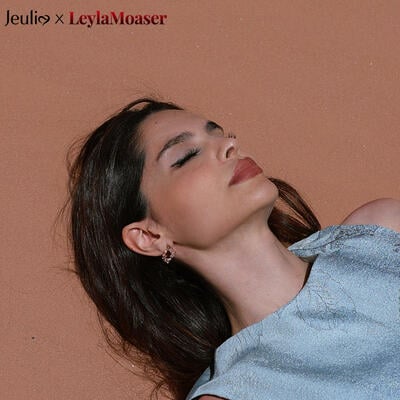 Jeulia x Leyla “Sunset Desert” Rose Gold Irregular Drop Earrings Sterling Silver