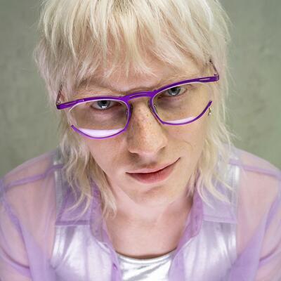 Jacoee Purple Oval Glasses