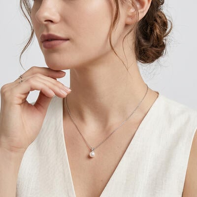 "Whisper of the Deep" 8-8.5mm Freshwater Pearl Necklace