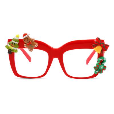 Terri Rote Cat Eye Brille