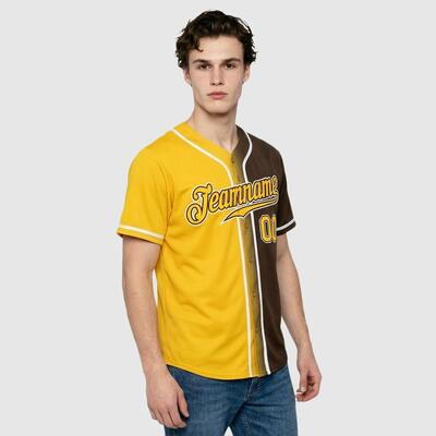野球 T シャツ ブラウン グラデーション 名前 チーム名 ロゴ 番号入り パーソナライズ対応 ユニセックス