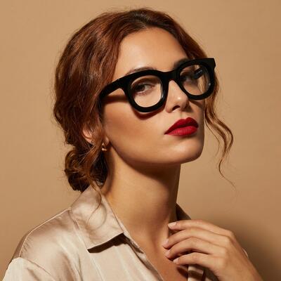 Bors Black Square Glasses
