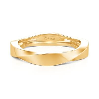 Jeulia Bande de Mariage pour Homme Or Simple Mobius