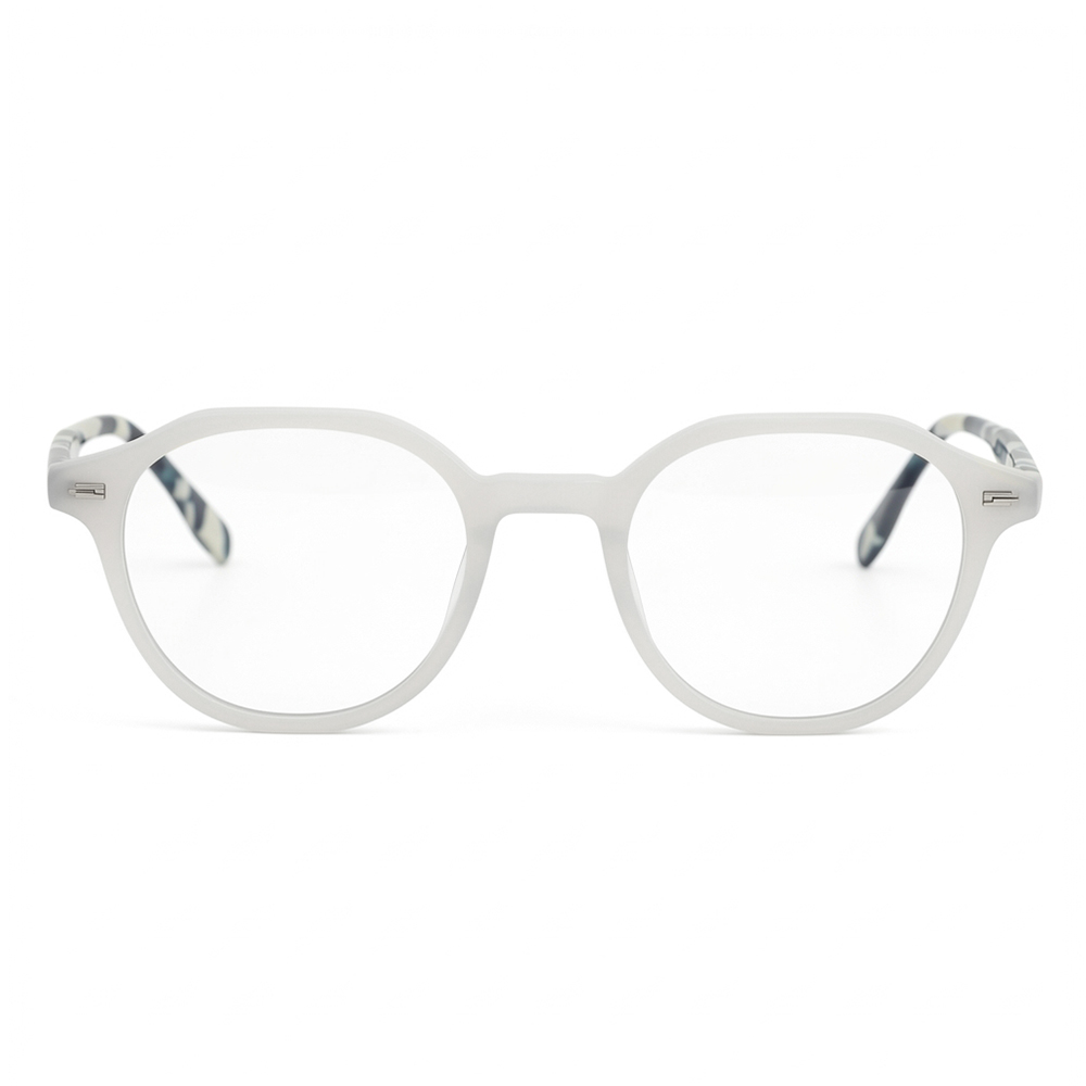 Camila White Round Glasses