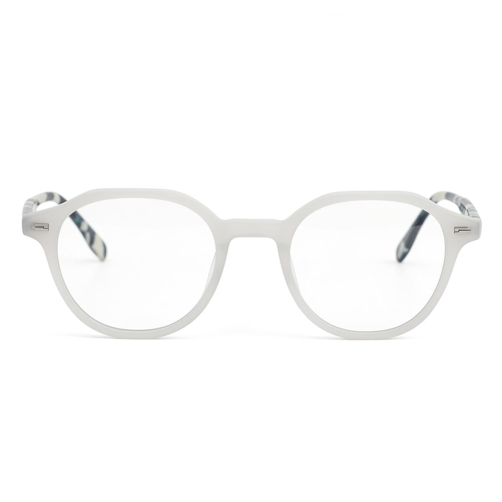 Camila White Round Glasses