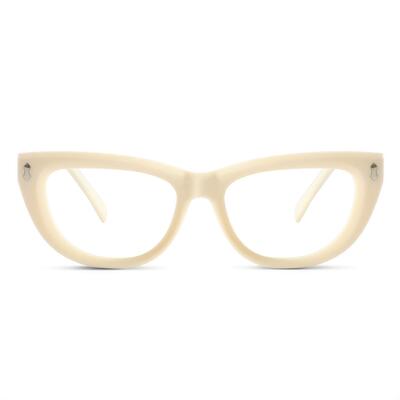 Rhys Beige Cat Eye Brille