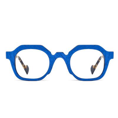 Zebulon Blaue Quadratische Brille