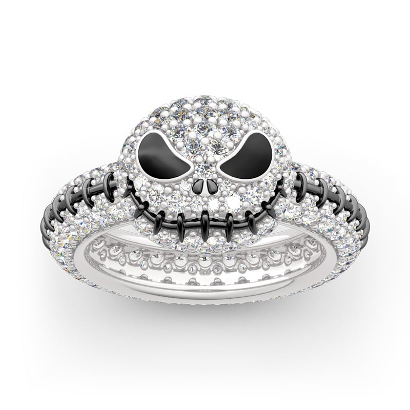 Jeulia "Pumpkin King" Cute Halloween Christmas Gift Sterling Silver Skull Ring