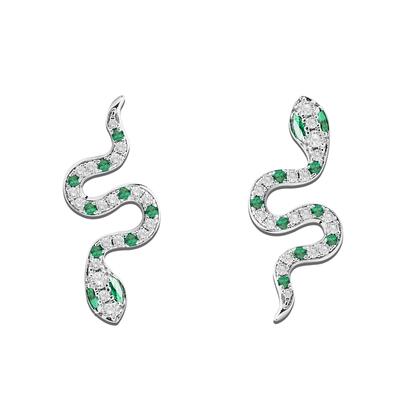 Jeulia "Rebirth" Snake Shape Sterling Silver Earrings