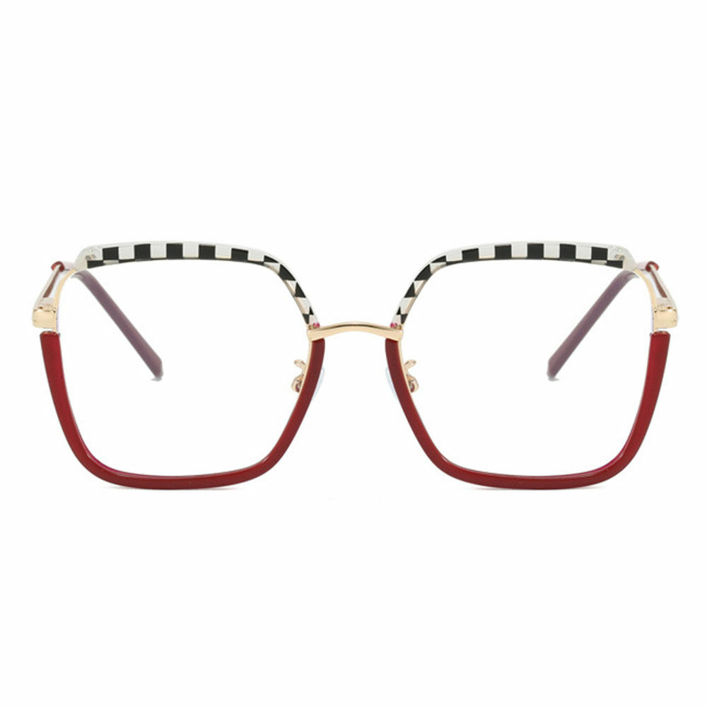 Lizzie Red Square Glasses