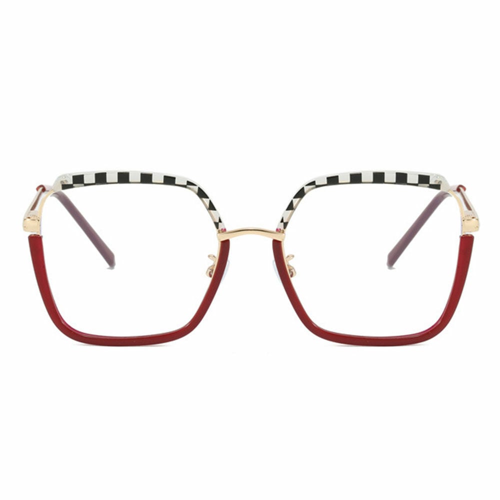 Lizzie Red Square Glasses