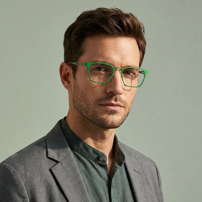 Baker Grüne Rechteckige Brille