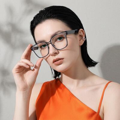 Joanne Black Square Glasses