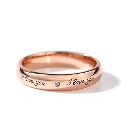 Jeulia Anillo de pareja de tono oro rosa de plata esterlina para mujeres