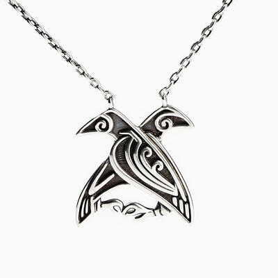 Jeulia Collar gótico con colgante de pájaros de plata de ley