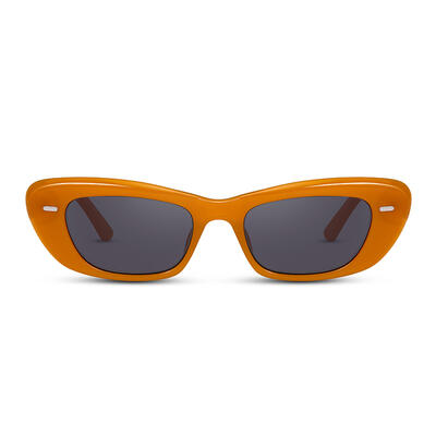Jeulia "Time Race" Rectangle Orange Unisex Sunglasses