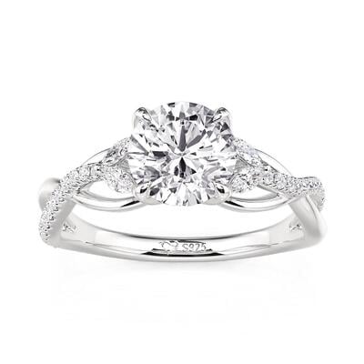 Jeulia Classic Infinity Twist Round Engagement Ring