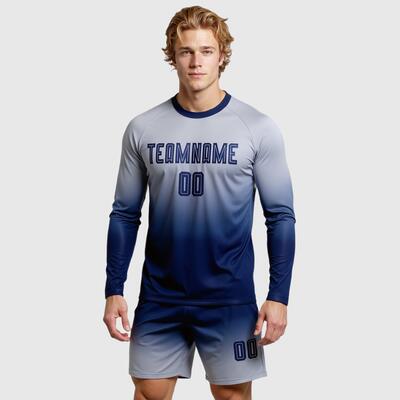 Custom Soccer Jersey Fade Fashion Design on Sublimation Long Sleeve