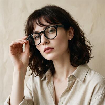 Bella Black Square Glasses