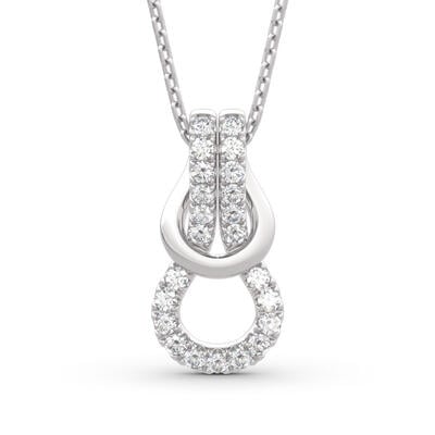 Jeulia Infinity Love Sterling Silver Necklace