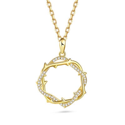 Jeulia Crown of Thorns Sterling Silver Necklace