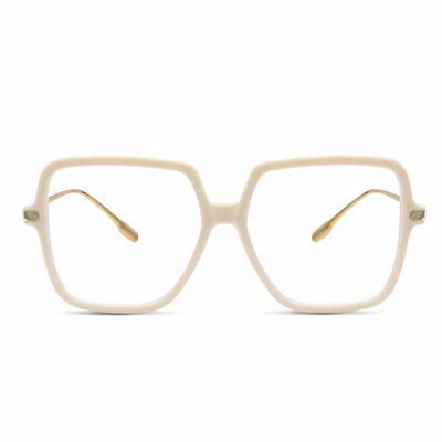 Irving Beige Geometric Glasses