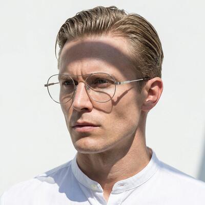 Feller Silver Aviator Glasses