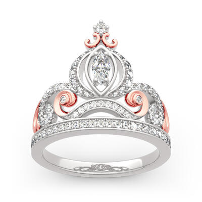 Jeulia "Cinderella's Dream" Pumpkin Carriage Sterling Silver Ring