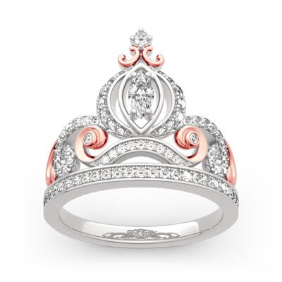 Jeulia "Cinderella's Dream" Pumpkin Carriage Sterling Silver Ring