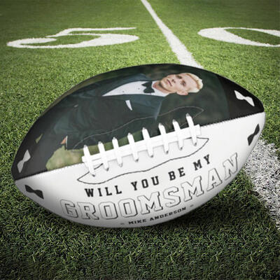 Personalized Football Unique Wedding Keepsake Groomsmen Gift for Wedding