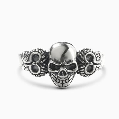 Jeulia "Skull on Wings" Sterling Silver Ring