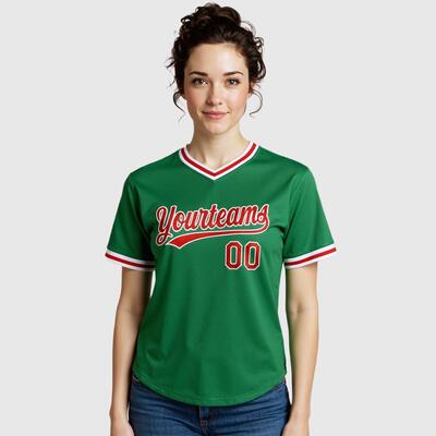 野球 トレーニングシャツ カスタマイズ可能 グリーン ロゴマーク チーム名 ネーム 番号入り