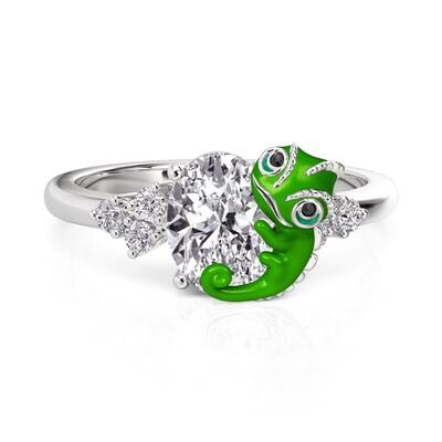 Jeulia Petland Chameleon Ring with Oval Cut Stone