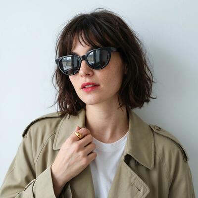 Harper Lunettes de soleil Cat Eye Noires