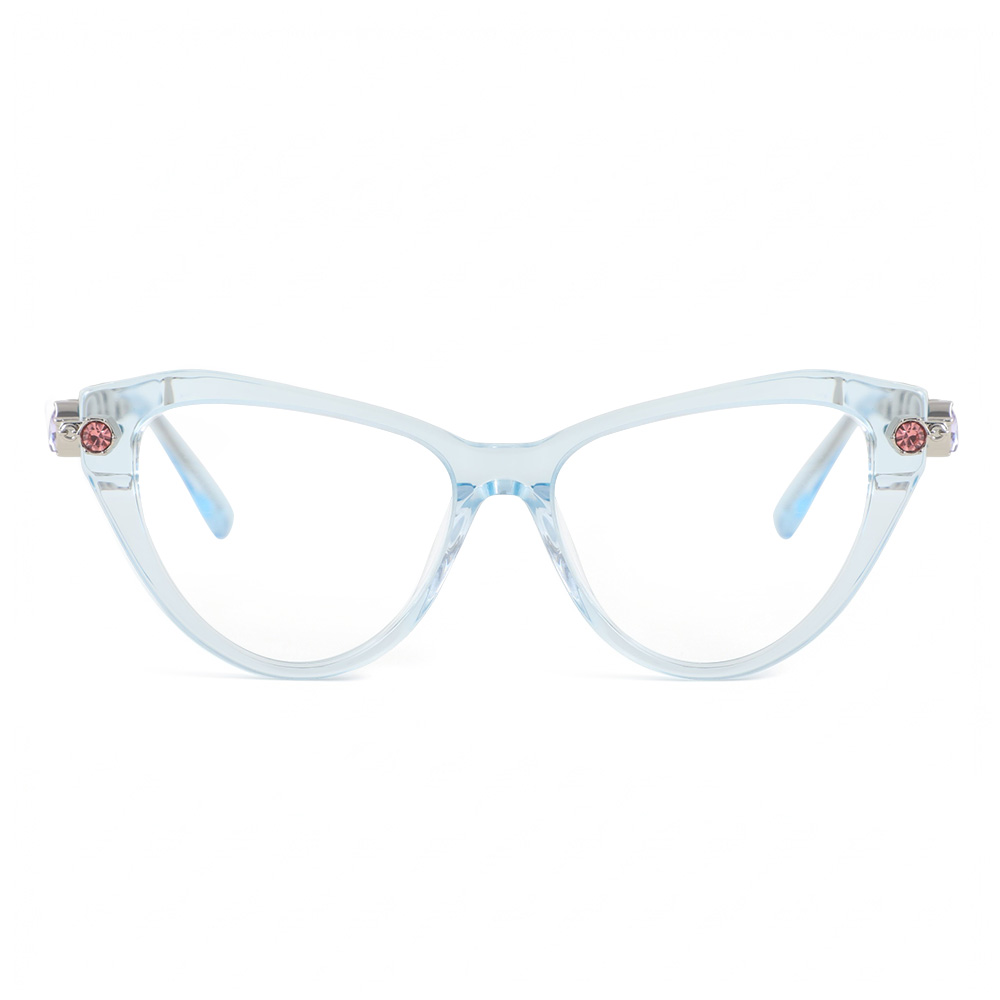 Adrienne Blue Cat Eye Glasses