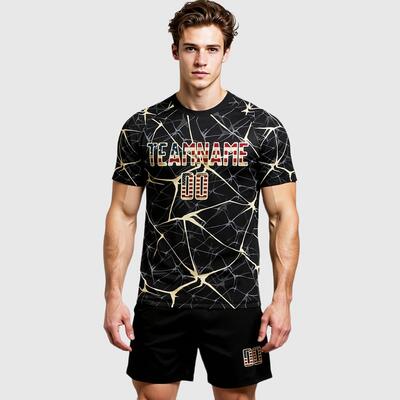 Custom Black Vintage USA Flag-City Cream Sublimation Soccer Uniform Jersey