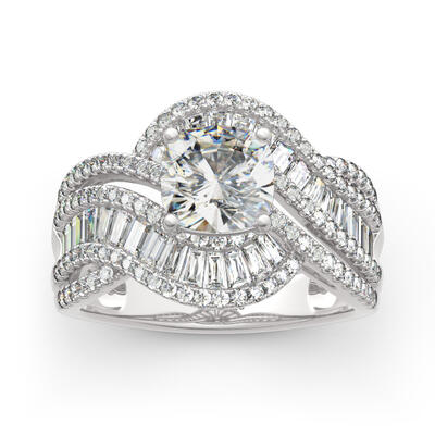 Jeulia Vintage Cushion Cut Sterling Silver Ring