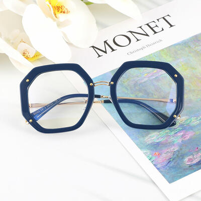 Megre Blaue Geometrische Brille
