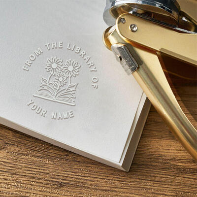 オリジナル 名前入り サンフラワー ブック エンボッサー スタンプ