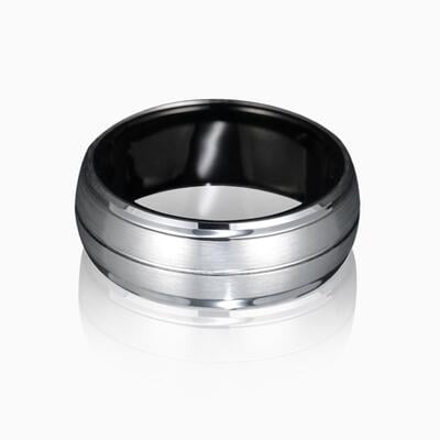 "Orbite éternelle" Bague de mariage homme en carbure de tungstène 8mm
