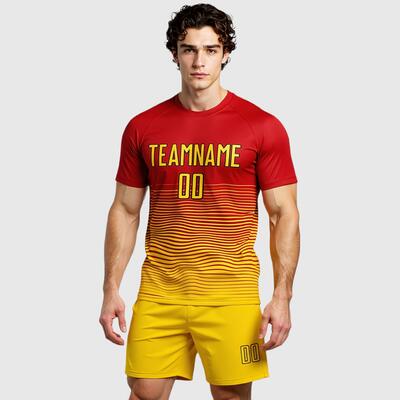 サッカー ユニフォーム グラデーション 昇華プリント チーム名 ネーム 背番号 胸番号入り ロゴ オーダーメイド可能