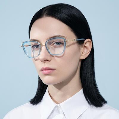 Nelly Blue Cat Eye Glasses