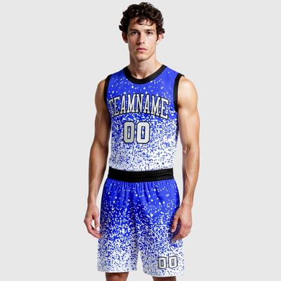 Custom Purple White-Black Round Neck Sublimation Basketball Suit Jersey