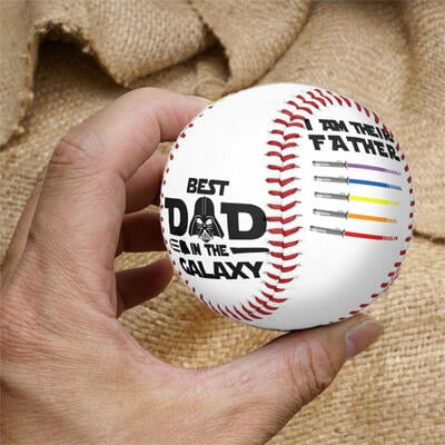 "The Best Dad in the Galaxy" Customized Baseball Can Add Name Father's Day Gifts