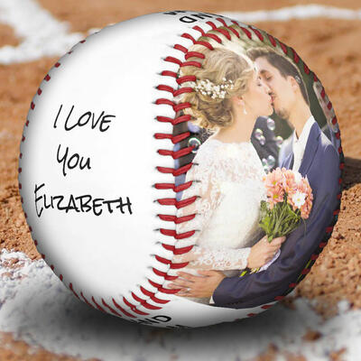 彼氏 バレンタインデー ギフト 写真入り 文字入り 年 野球ボール オーダーメイド