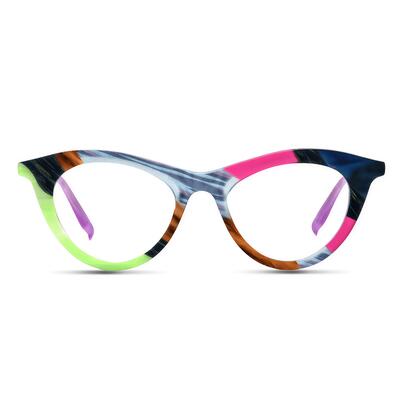 Webste Mehrfarbige Cat Eye Brille