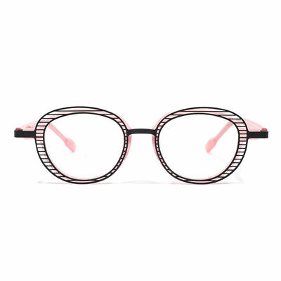 Zenob Black Oval Glasses