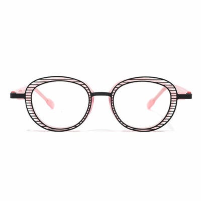 Zenob Black Oval Glasses