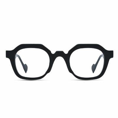 Zebulon Black Square Glasses